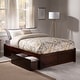 preview thumbnail 33 of 116, Concord Platform Bed with Footboard and Storage Drawers Walnut - Full