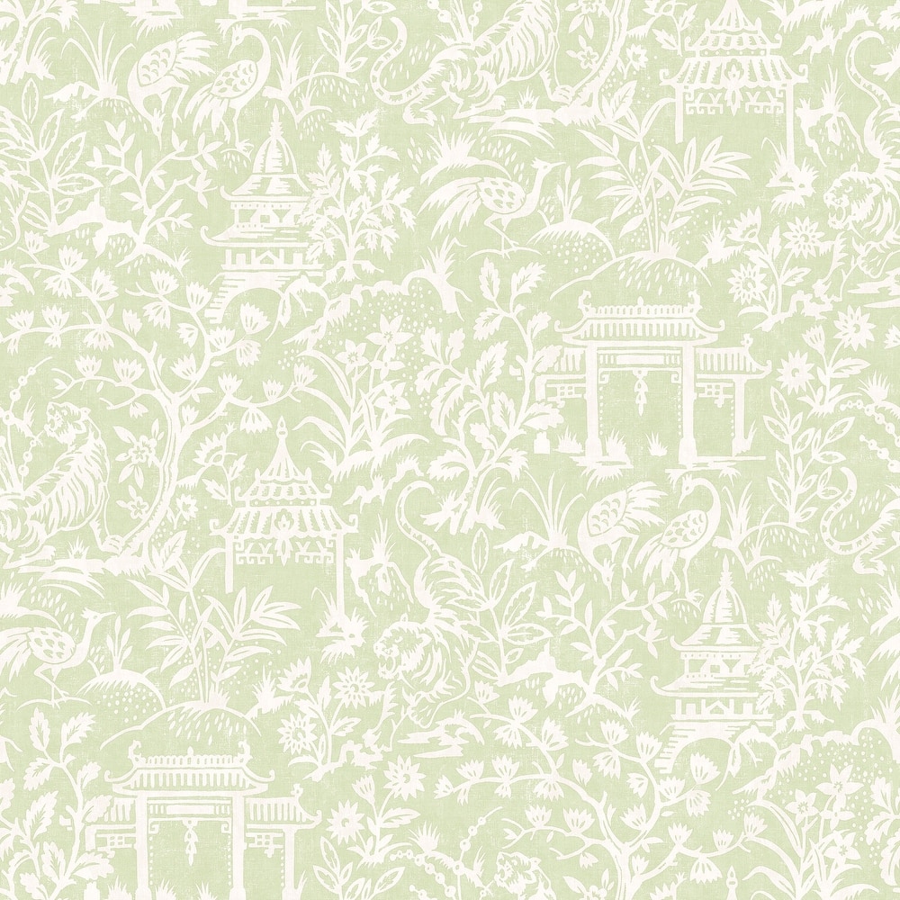 Galerie Wallcoverings Secret Garden Botanical Toile Non-woven Matte Wallpaper Roll