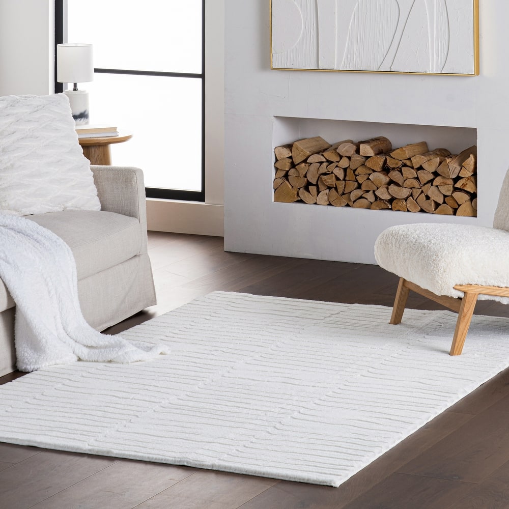 Nuloom Nivella Solid Cloud Washable Area Rug