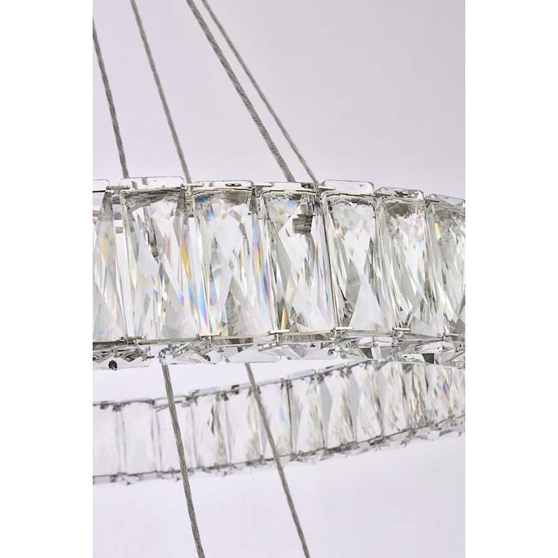 Indigo Home 28 inch LED double ring chandelier