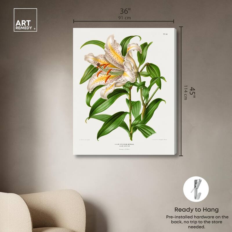 Lilium Speciosum Imperiale Canvas by Art Remedy, Gallery Wrapped