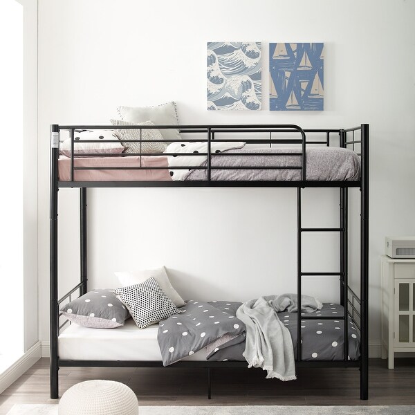 Taylor & Olive Abner Black Metal Twin over Twin Bunk Bed. Opens flyout.