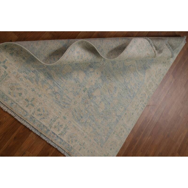Vegetable Dye Oushak Turkish Oriental Area Rug Handmade Wool Carpet - 3'11" x 4'11"