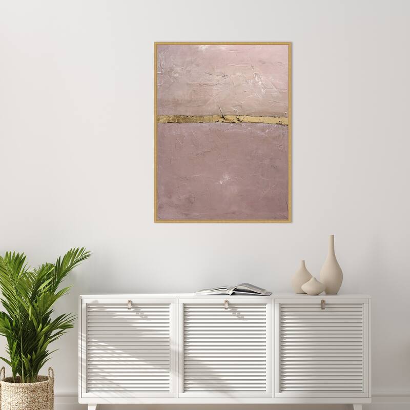 Rituals Rose by Design Fabrikken Framed Canvas Wall Art Print - Sylvie Bright Gold