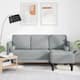 Option Light Grey L-Shaped Sofa