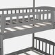 preview thumbnail 40 of 39, Twin Over Twin Bunk Bed with Slide, House Bed with Slide
