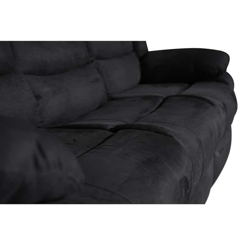 82" Width Polyester/Suede 5-Piece Manual Reclining Sectional Sofa