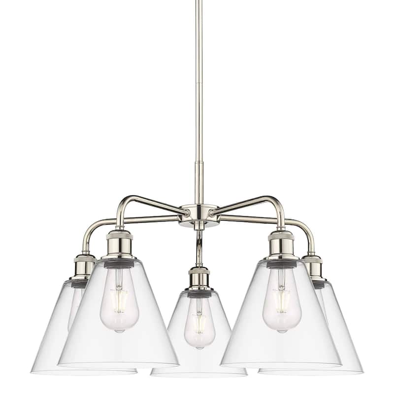 Innovations Lighting 516-5CR-16-26 Berkshire Chandelier Berkshire 5 - Polished Nickel / Clear