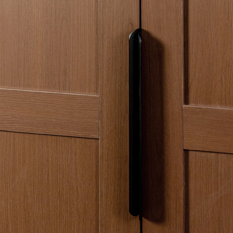 63" Freestanding Kitchen Pantry Storage Cabinet with Adjustable Shelves and Doors, Modern Buffet Cupboard Sideboard