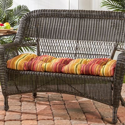 Kinnabari 44-inch Outdoor Stripe Swing/ Bench Cushion