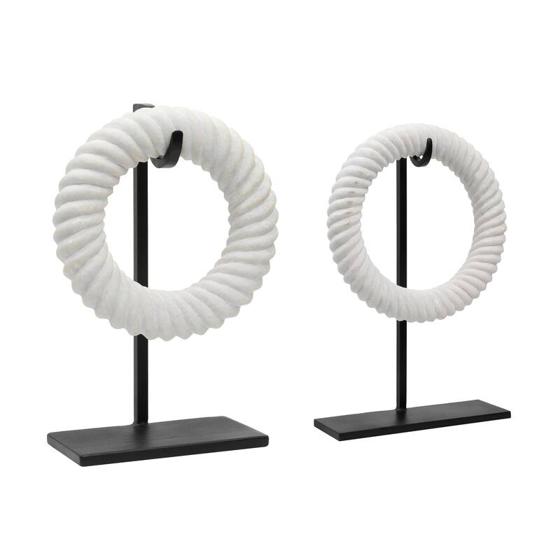 Amrita Sculpture, White (Set of 2)