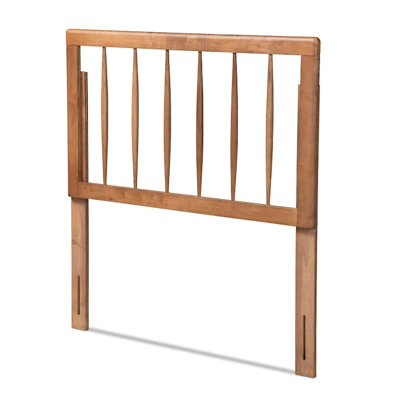 Valin Contemporary Ash Walnut Finished Wood Headboard - Twin