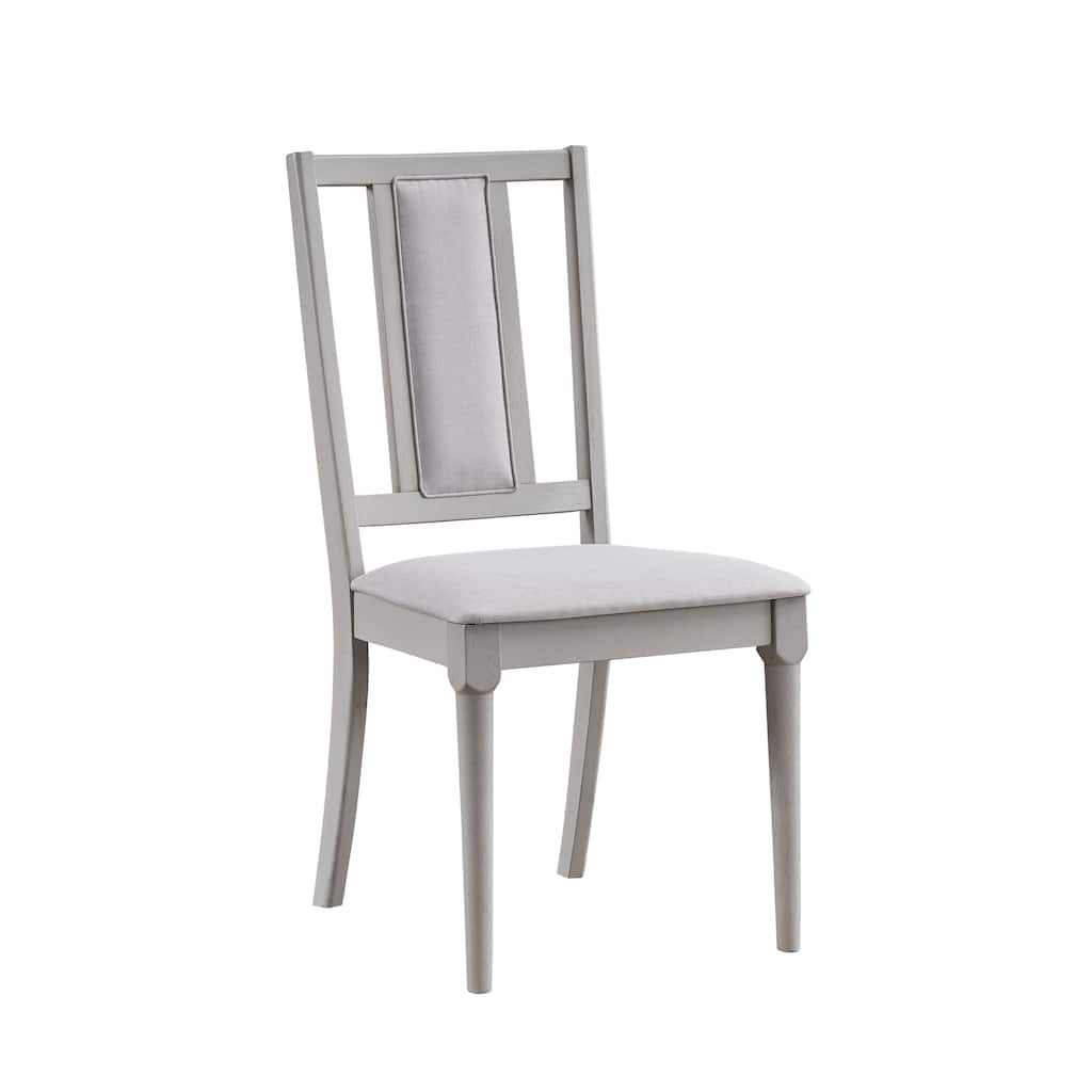 Marta Beige Linen & Natural Finish Side Chair (Set of 2)