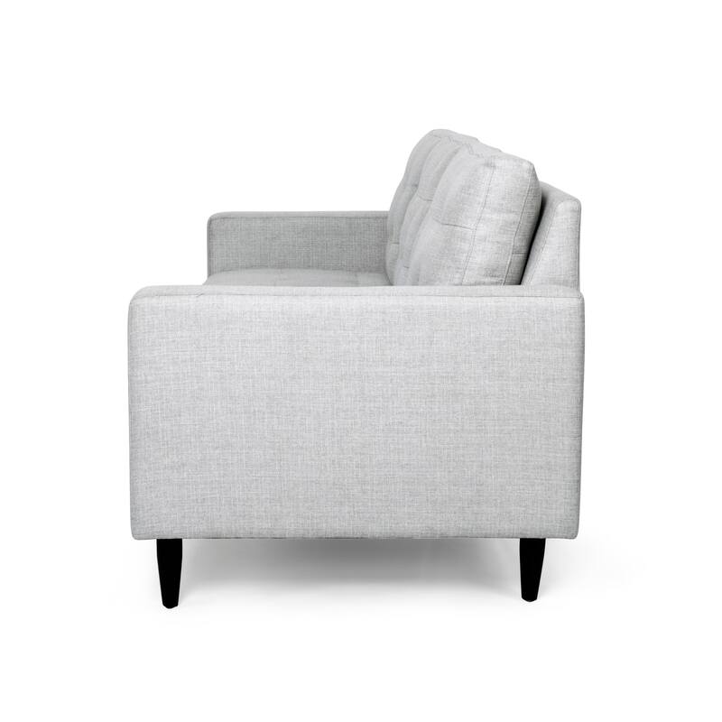 Contemporary Tufted 3-Seater Sofa with Square Arms