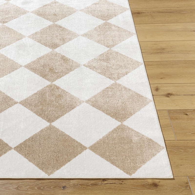 Livabliss Lillian Modern & Contemporary Checkered Indoor/Outdoor Area Rug