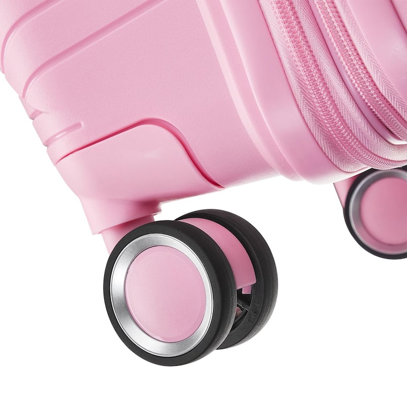 14/20/24/28 4-Piece Modern Luggage Sets, Expandable Luggage with Swivel Wheels and TSA Lock, for Boarding Travel, Pink