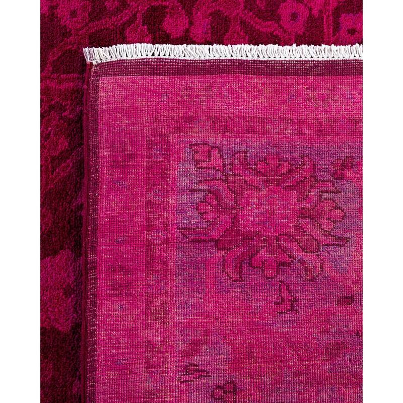 Contemporary Overdyed Wool Hand Knotted Area Rug - 9' 1" x 11' 5"