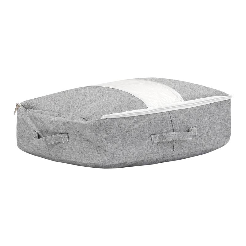 1 Pack Foldable Storage Bags, Clothes Storage, Moving Bags for Organizing Clothing, Closet Organizers, and Storage with Handles - Grey - 20*16*6in