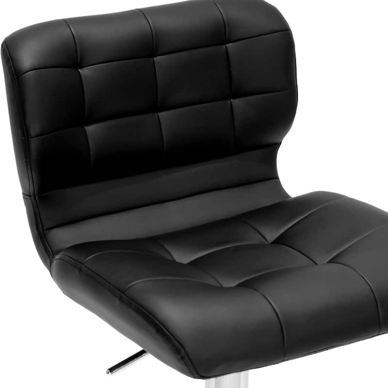 Adler Faux-leather and Metal Adjustable-height Bar Stool (Set of 2)