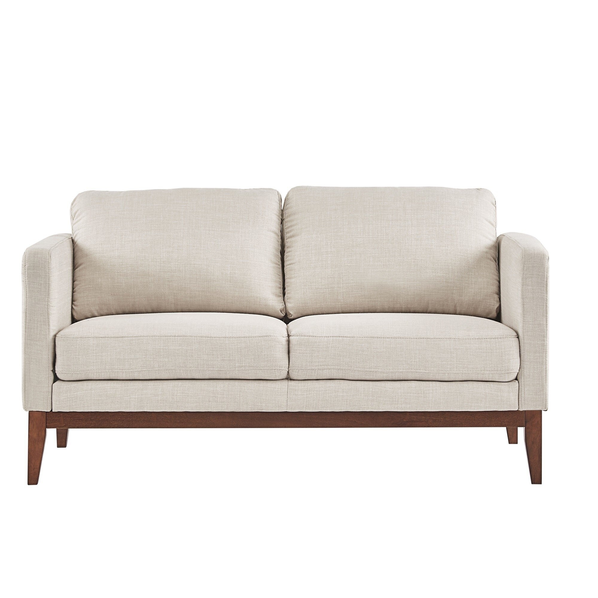 Light Grey Container Furniture Direct Maguire Linen Upholstered Contemporary Classic Tufted Loveseat
