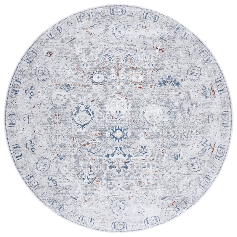 SAFAVIEH Craft Annegie Modern Rug - 6'7" Round - Grey/Blue