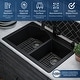 preview thumbnail 4 of 19, Karran Drop-In Quartz 33 in. 1-Hole 60/40 Double Bowl Kitchen Sink Kit