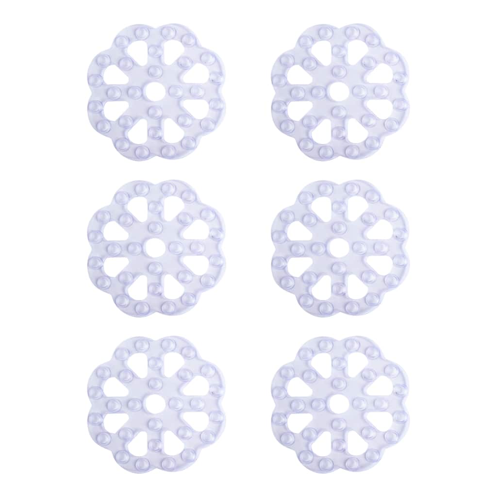 Kenney Suction Cup Bath Mat Treads, 6-Pack