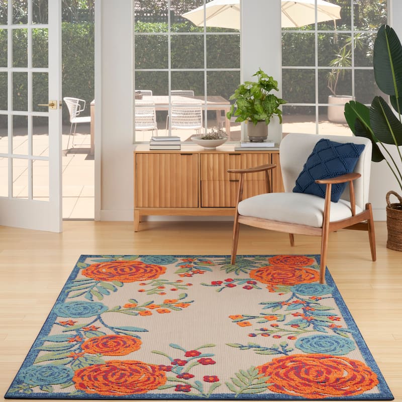 Nourison Aloha Indoor/Outdoor Floral Area Rug