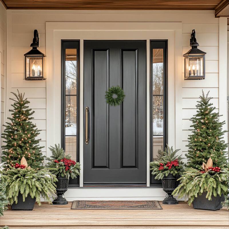 Deluxe Dorchester Pine Artificial Christmas Wreath - 12" - Unlit