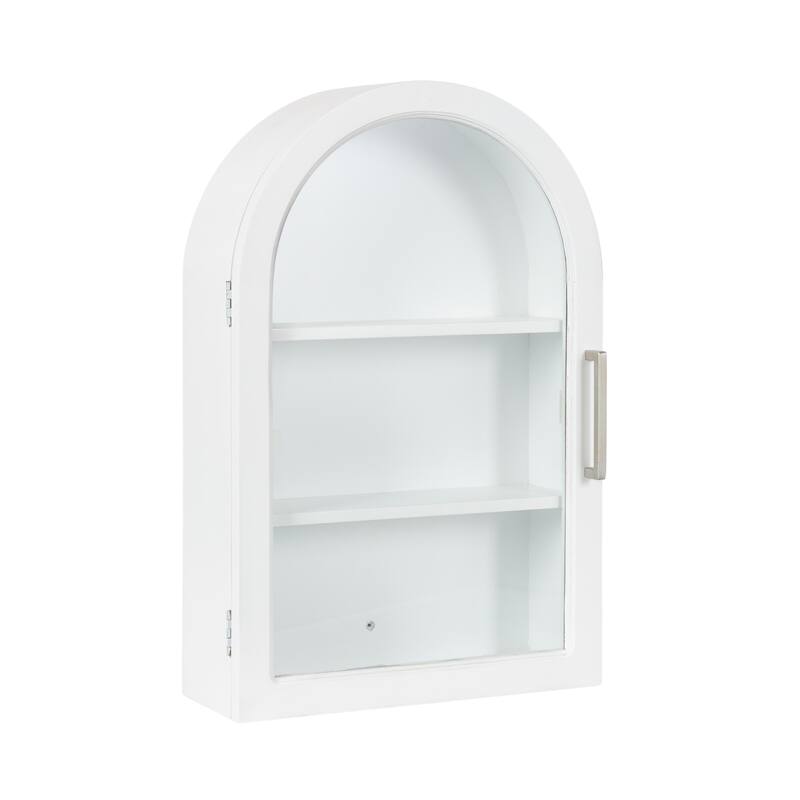 Kate and Laurel Arcott Arch Wall Cabinet - White - 16x7x24