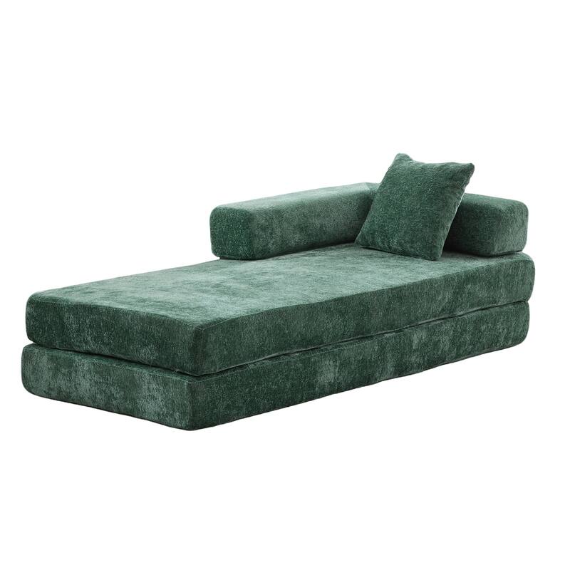 Floor Couch,Compression Sofa,Convertible Floor Sofa Bed-with Pillow Back Support Armrest,Comfy Futon Couch Lounge Sleeper Bed