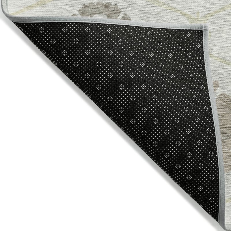 Machine Washable Indoor/ Outdoor Chantille Floral Geo Rug