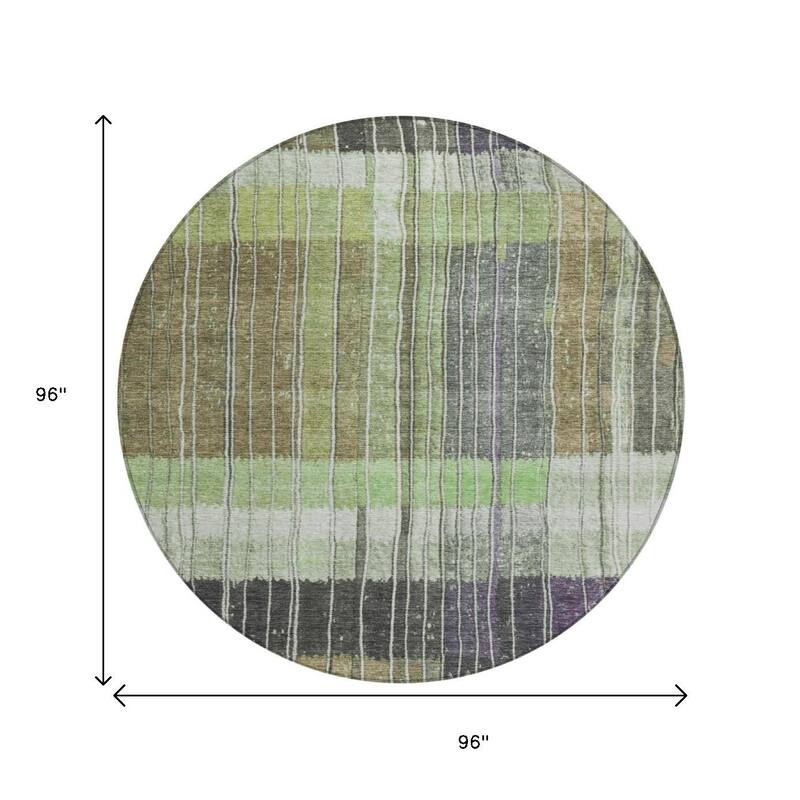 HomeRoots Striped Transitional Rectangle Outdoor Rug