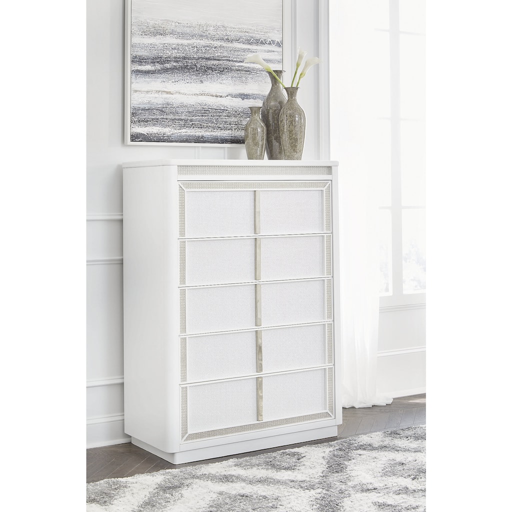 Signature Design by Ashley Chalanna White Chest of Drawers