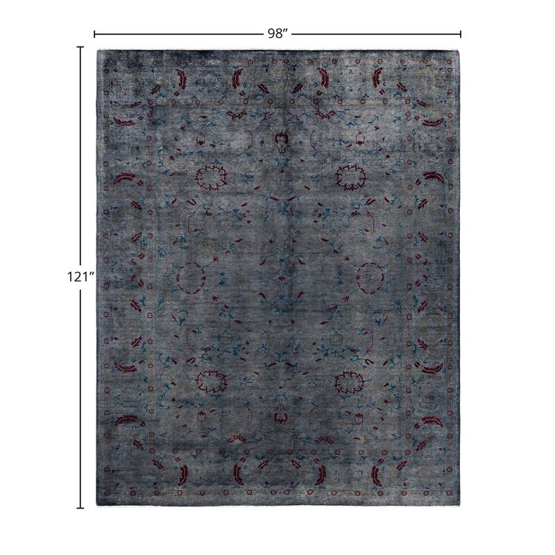 Contemporary Overdyed Wool Hand Knotted Area Rug - 8' 2" x 10' 1"