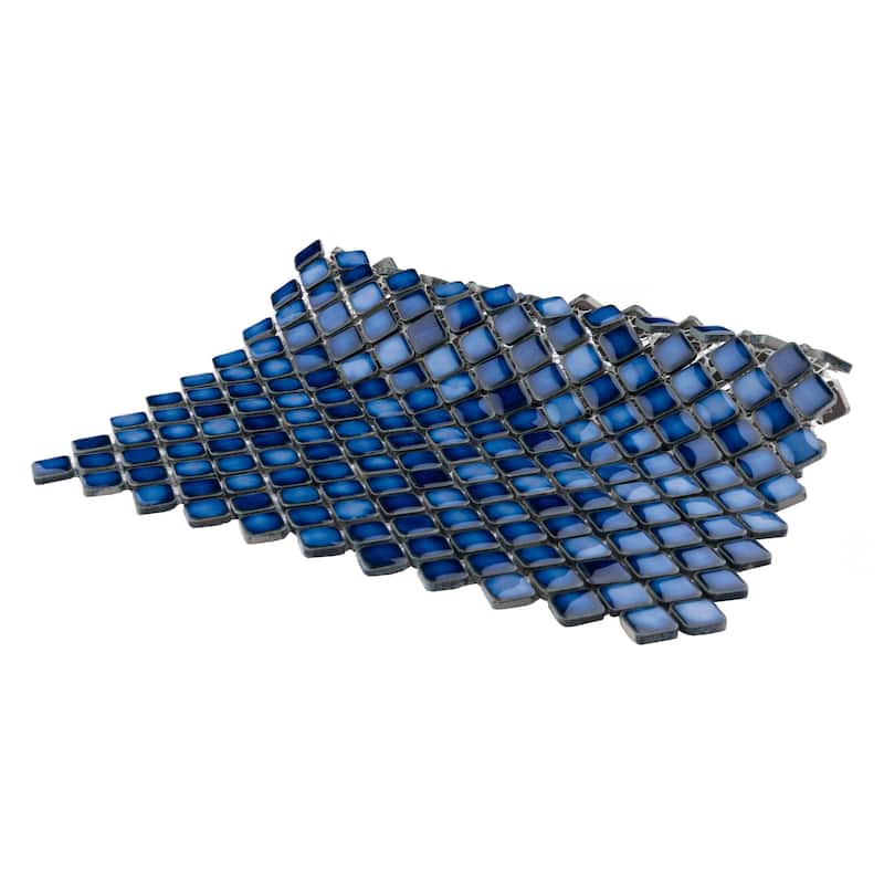 Merola Tile Hudson Diamond Sapphire 12-1/4" x 12-3/8" Porcelain Floor and Wall Tile