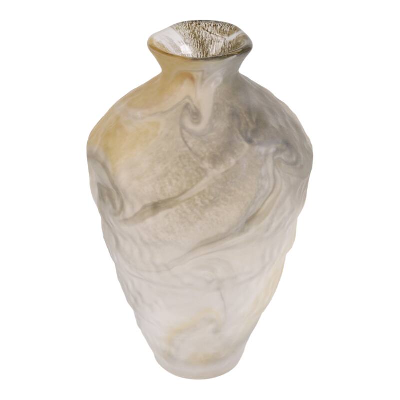 Glass Decorative Vase Contemporary Swirl Flower Pattern Centerpiece