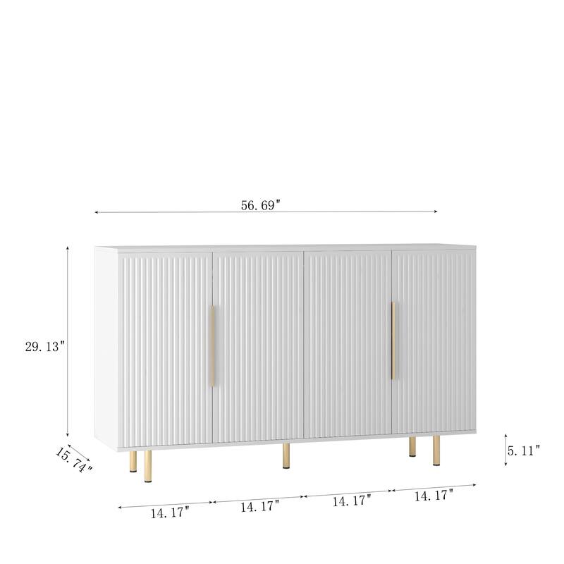 Buffet Cabinet with Storage and Adjustable Shelves