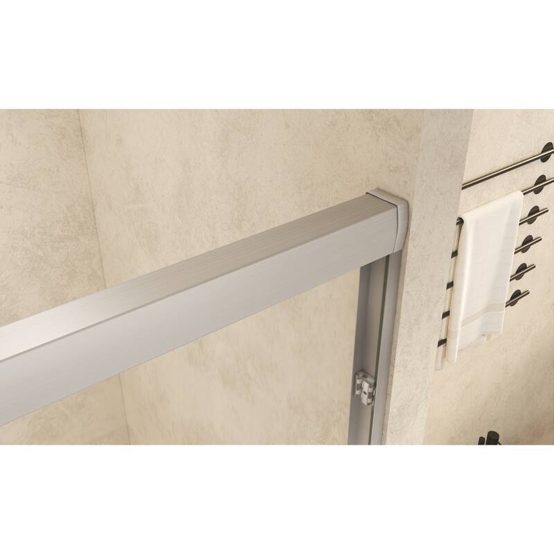 GDFStudio - Landon Modern Double-Sliding Tempered Glass Shower Door Set