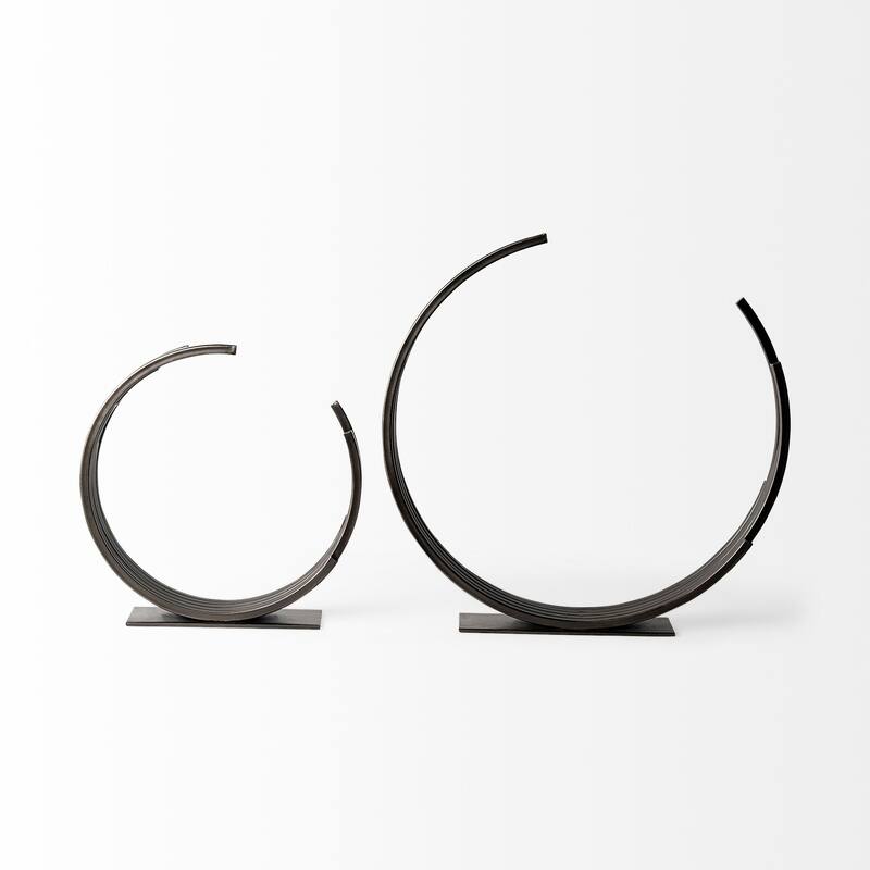Taj Black Metal Broken Halo Decorative Object