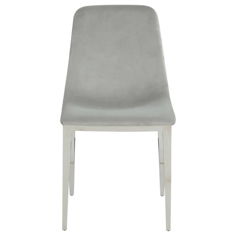 Light Grey and Chrome Side Chairs (Set of 4)