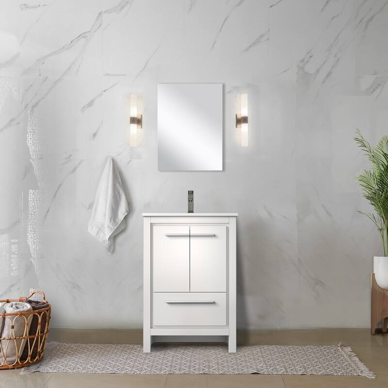 Lafarre Bath Vanity Quartz Top, Sink and Gun Metal Faucet