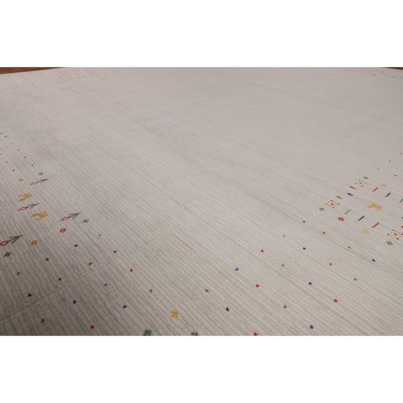 Gabbeh Indian Area Rug Hand-Knotted Wool Carpet - 8'1" X 9'9"