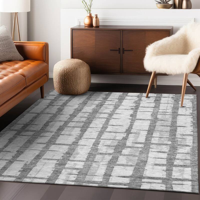 Machine Washable Indoor/ Outdoor Chantille Contemporary Rug