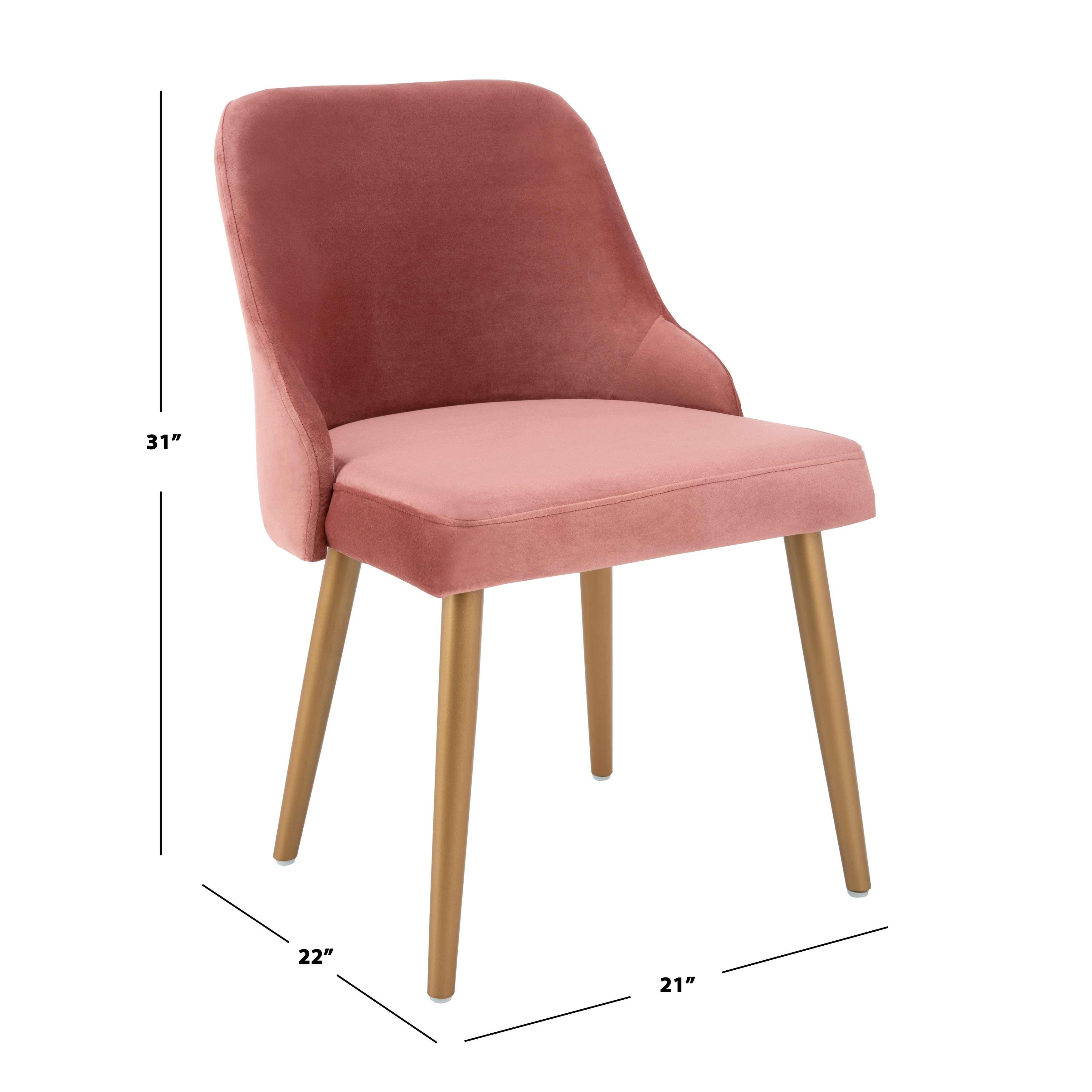 Dusty pink top dining chair