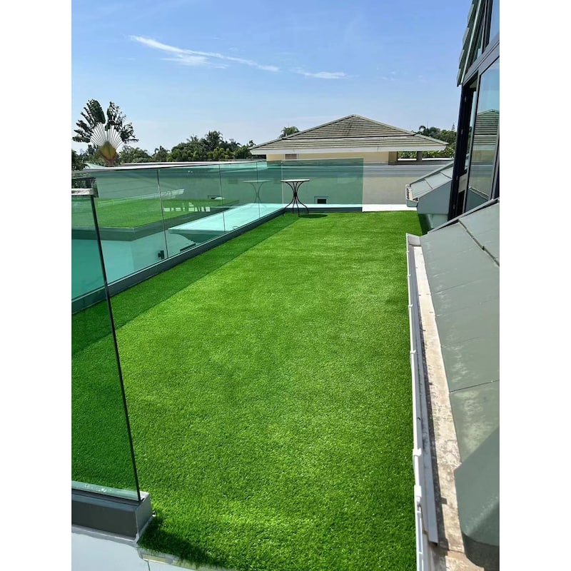 3FTX10FT Outdoor Artificial Grass Runner Rug,Thick Realistic Fake Grass Roll Decor Patio Balcony Garden Lawn - 3' x 5' Oval