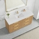 preview thumbnail 9 of 96, Santarem Single Vanity with Pure White Quartz Stone Top without Mirror