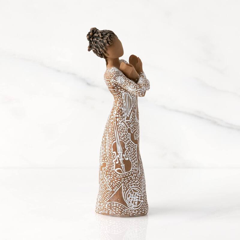 Willow Tree Music Speaks (Darker Skin), 7-Inch Sculpted Hand-Painted Figure