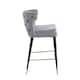 Velvet Upholstered Bar Stools Counter Height Wing Back Dining Chairs ...