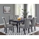 preview thumbnail 26 of 29, Roundhill Furniture Leviton 7-pc Dark-wash Wood Dining Set Grey